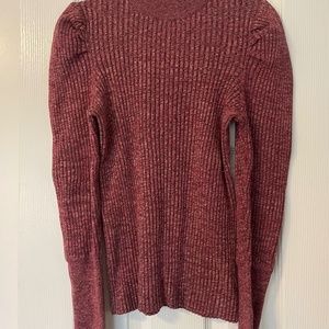 Crew Neck Long Sleeve Ribbed Sweater SzM